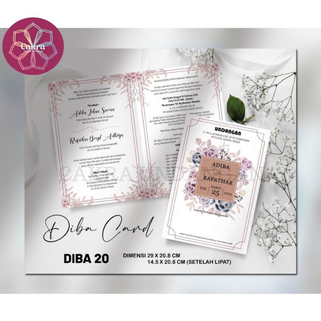 

Diba 20 Blangko Undangan Pernikahan CAKRA