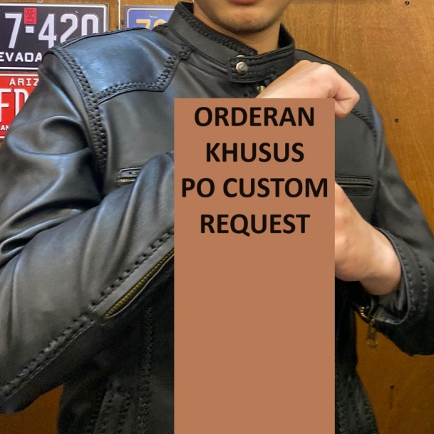 PO - Jaket Kulit Pria Domba Anak Muda Motor Berkualitas