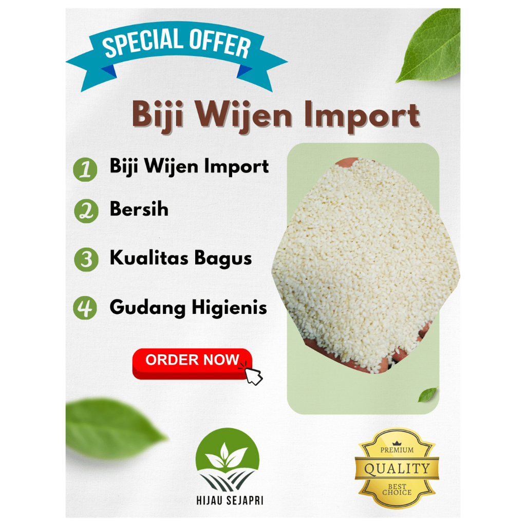 

Biji Wijen Putih / White Sesame Seed Premium Original Import - 1 Kg