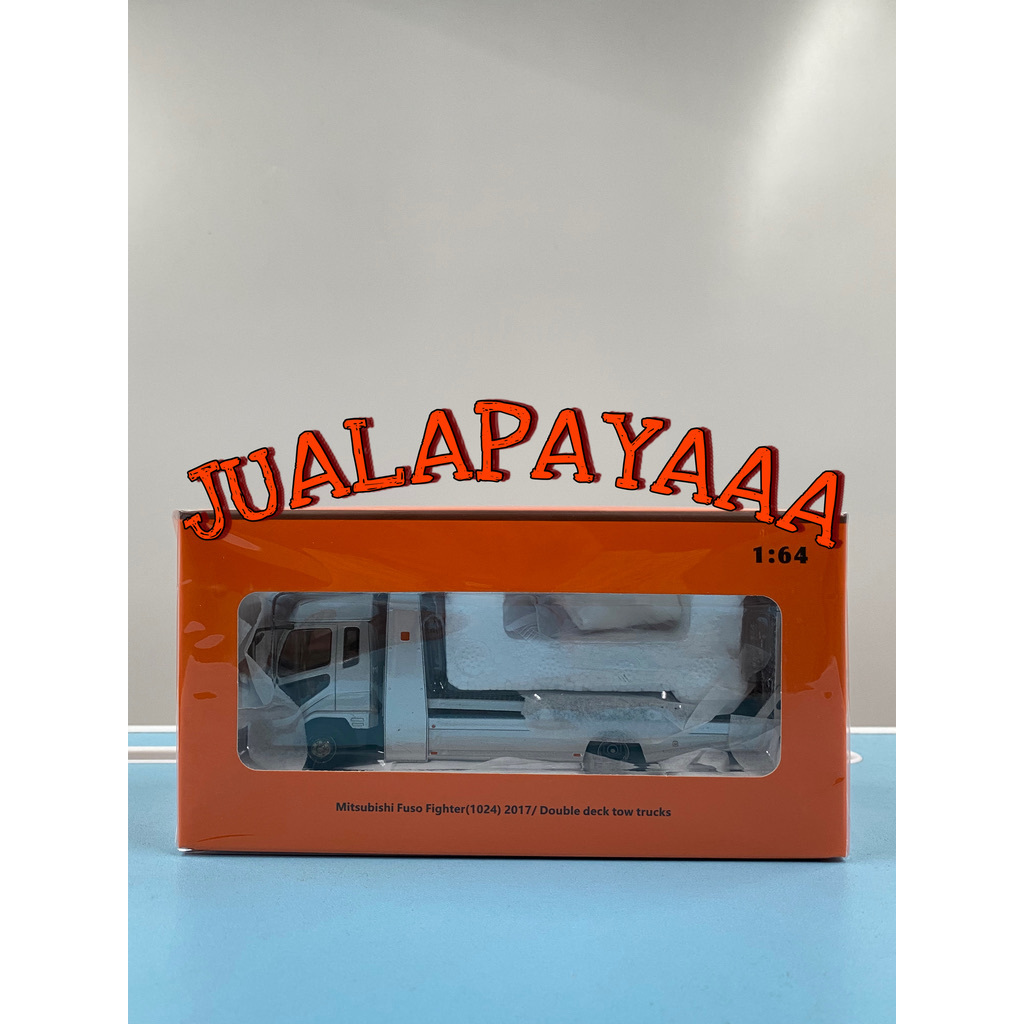 GCD TRUCK 1/64 MITSUBISHI FUSO DOUBEL DECKER SILVER