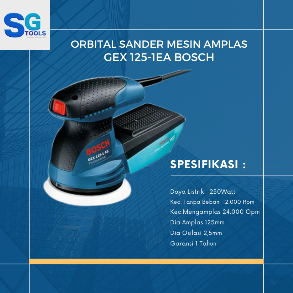 Mesin Amplas Orbital Sander Bosch GEX 125