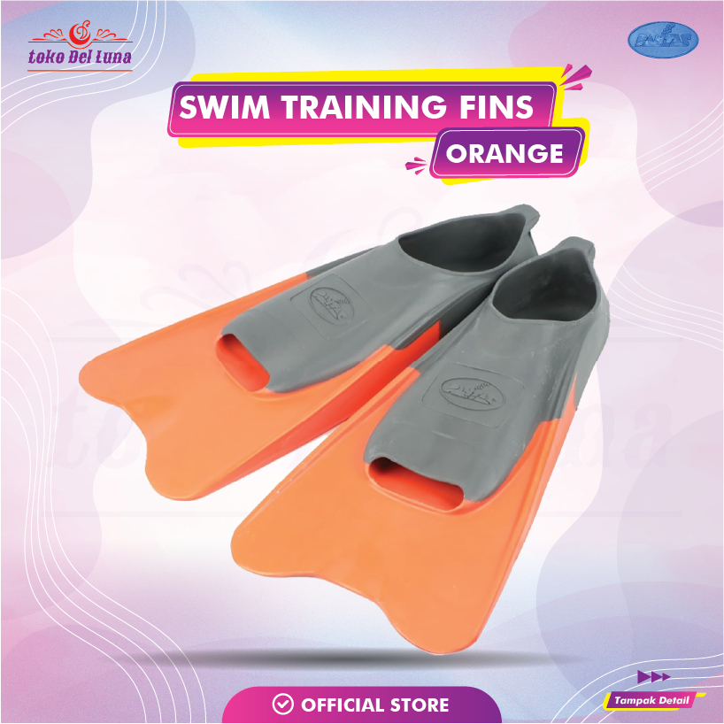 PANTAS Training Fins Grey-Orange / Kaki Katak / Swim Fin