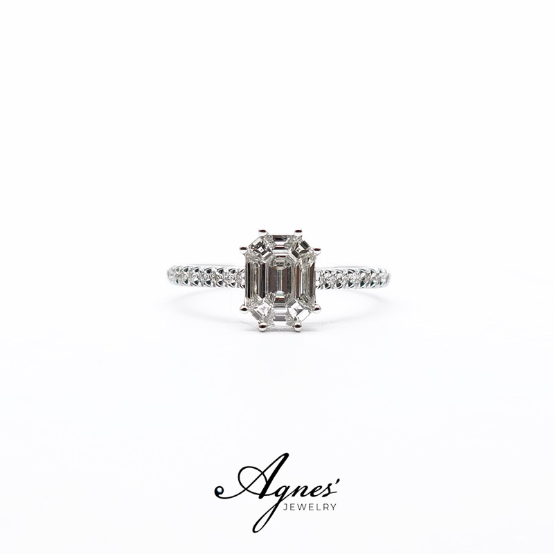 Agnes'jewelry Cincin Berlian Illusion