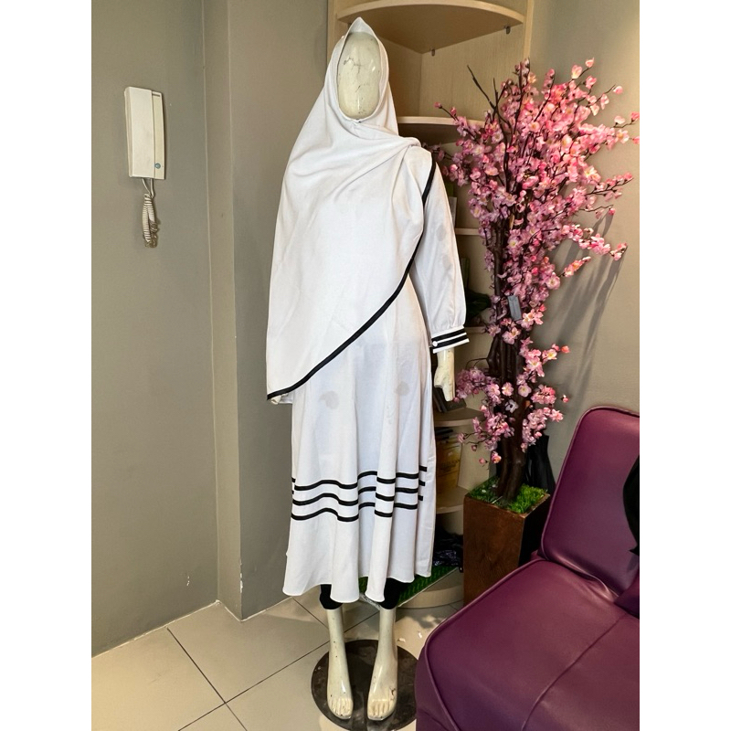 Gamis Set Remaja Putih by Nazwa
