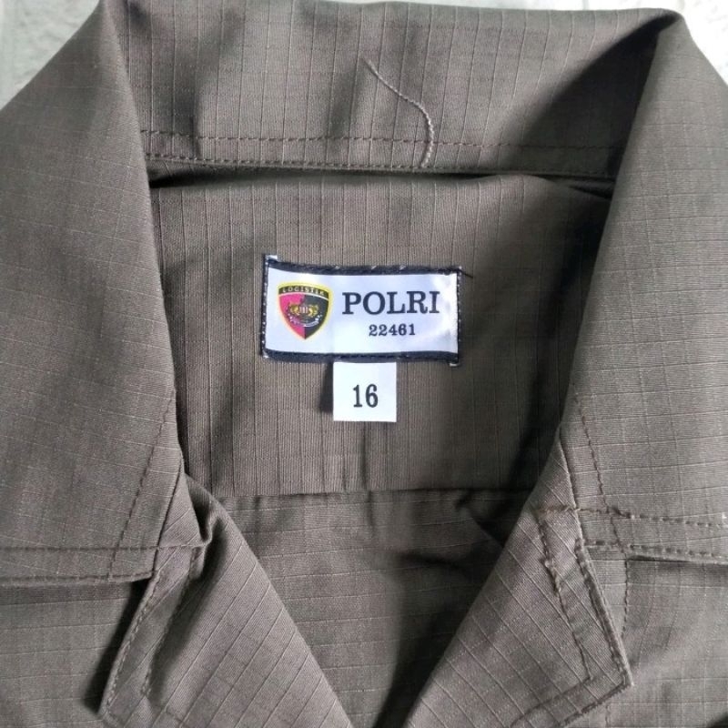 PROMO Seragam PDL Hijau Polri Tactical Terbaru Asli jatah tahun 2023 Bahan Kotak Adem / Sritex