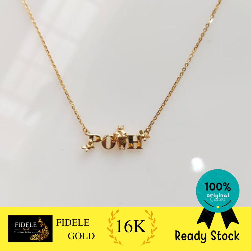 KALUNG WINNIE THE POOH EMAS 700 EMAS ASLI KADAR TUA