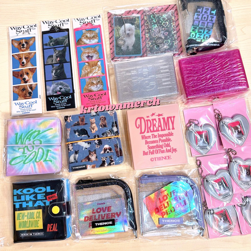 [READY - PILIH SPX YA] THENCE KOREA | PVC Multi Pocket Set / Glitter Sewing Mini Pouch / Photo Frame