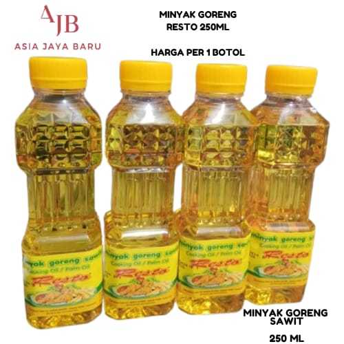 

1 PCS - MINYAK GORENG/MINYAK SAYUR MERK RESTO POUCH 180,RESTO BOTOL 250 ML DAN FITRI BOTOL 200ML - HARGA EKONOMIS