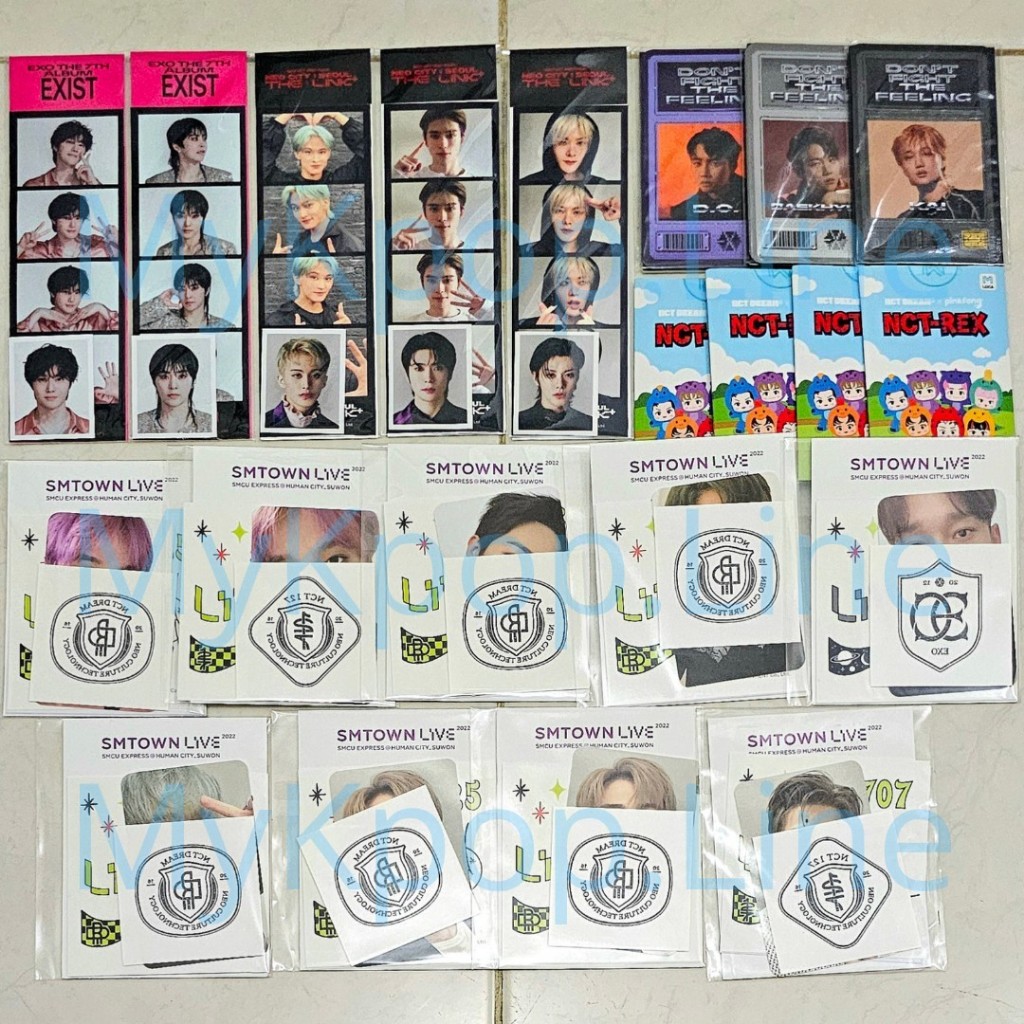 MD Exist AR Smtown DFTF NCT Rex EXO Official Merchandise 4cut id photo Suho XIumin Cream Soda The Li