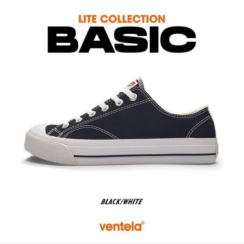 VENTELA OFFICIAL / VENTELA BASIC LOW BLACK WHITE ORIGINAL