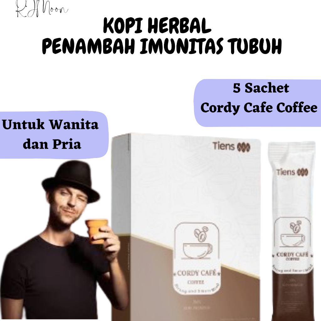 

COD (GRATIS ONGKIR) Cordy Cafe Coffee /Kopi Penambah Stamina Tubuh Isi 5 Sachet By RJMoon.Shop