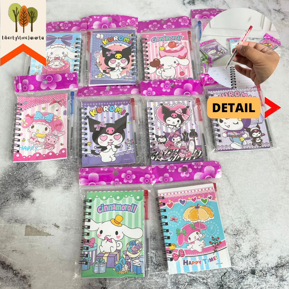 

Buku Binder Sanrio A7 Mini Bonus 1 Pulpen Jurnal Bergaris Model Sanrio Hello Kitty Cinnamoroll Melody Pochacco Kuromi Pompurin Notebook Stationery Alat Tulis Sekolah Kantor Kado Ulang Tahun Souvenir