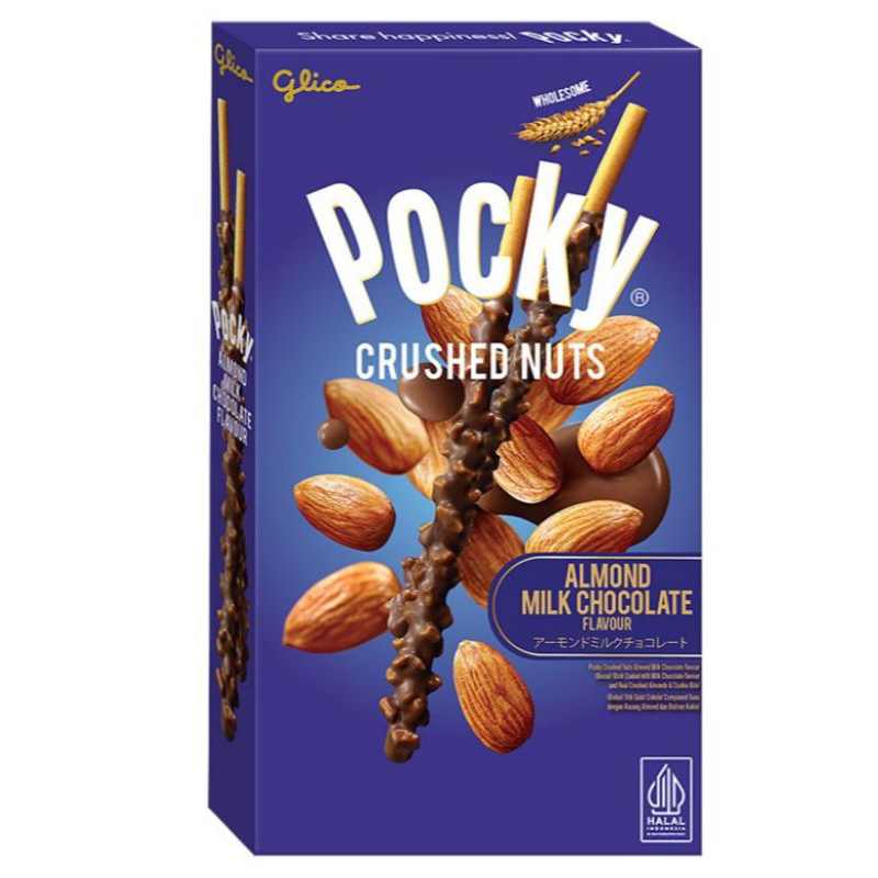 

Pocky Crushed Nuts Biskuit Stik Almond Milk Chocolate 25 g