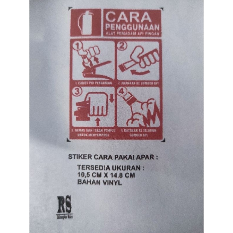 

Stiker Cara Penggunaan APAR