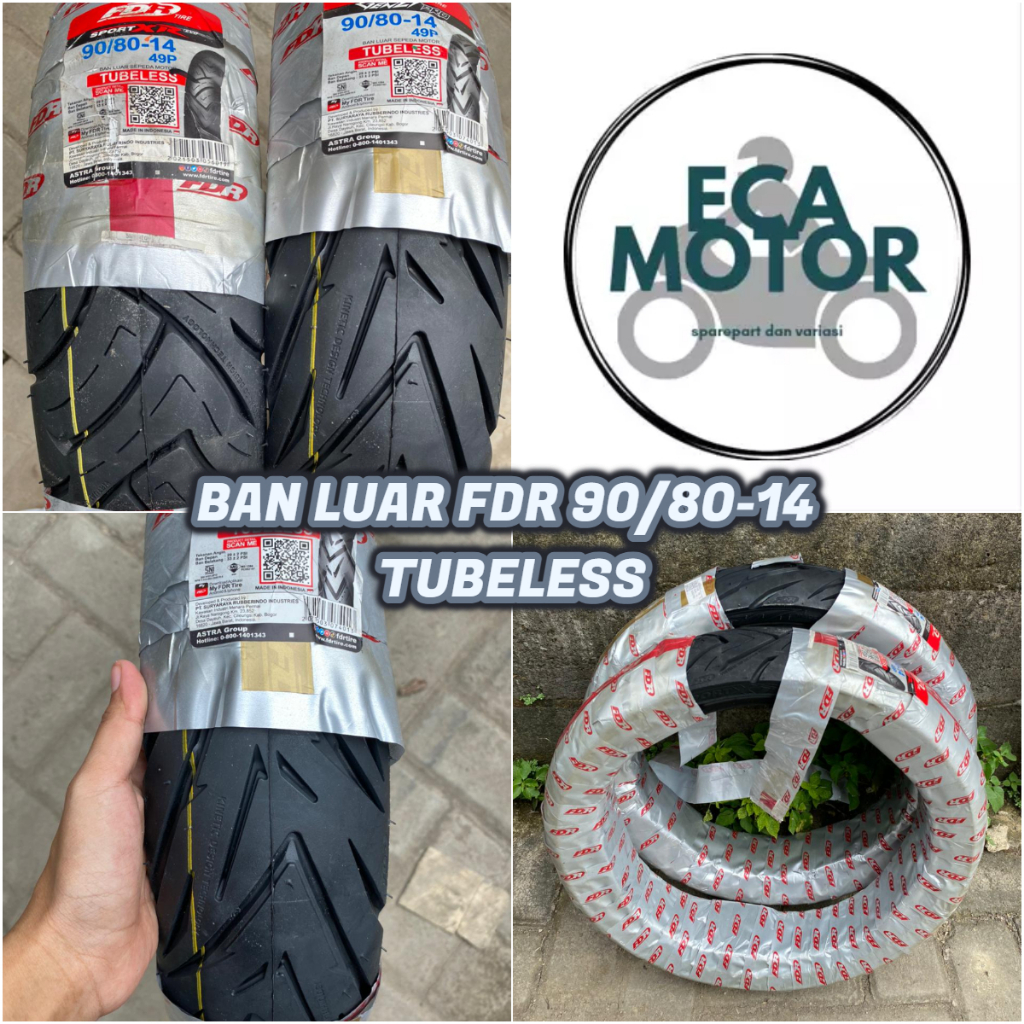 BAN LUAR MATIC FDR 90/80-14 TUBELESS || BAN LUAR MOTOR RING 14 FDR 90/80-14 TUBLESS