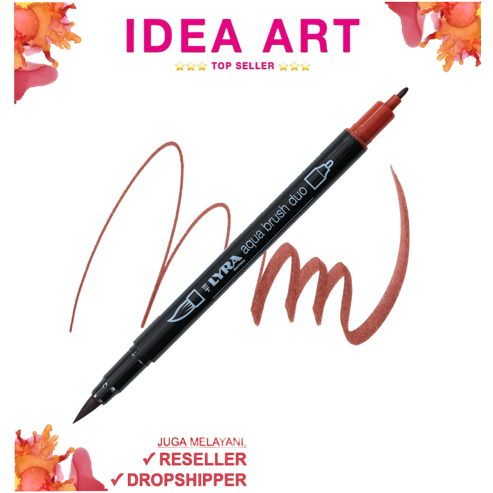 

Spidol Marker Dual Brush Pen Lyra Germany Aqua Brush Duo Permanent Indian Red 6520092 - Satuan