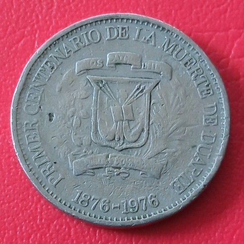 Koin Kuno Dominica 5 Centavos tahun 1976 Commemorative