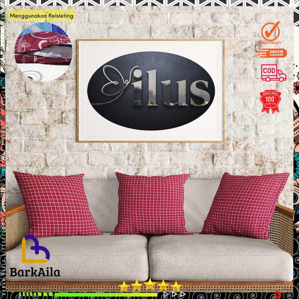 Sarung bantal kursi/Sarung Bantal Sofa Resleting Mewah Aesthetic Sarung Bantal Sofa