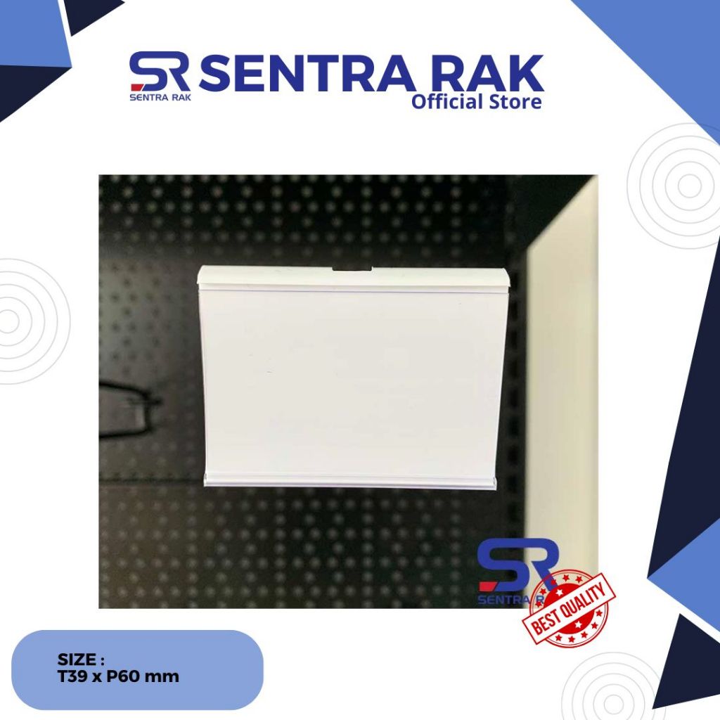 

Price Card for Hook / Price Rail / Lis Harga Uk 39 x 60 mm Putih Susu
