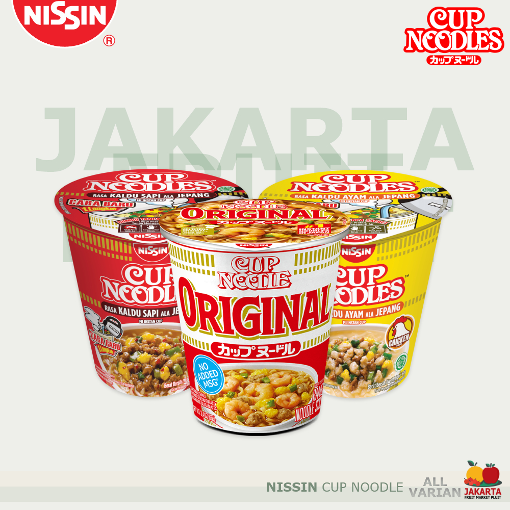 

NISSIN JAPANESE CUP NOODLES ALL Variant / Mie Gelas cup Jepang Beef Sapi Chicken Ayam Original