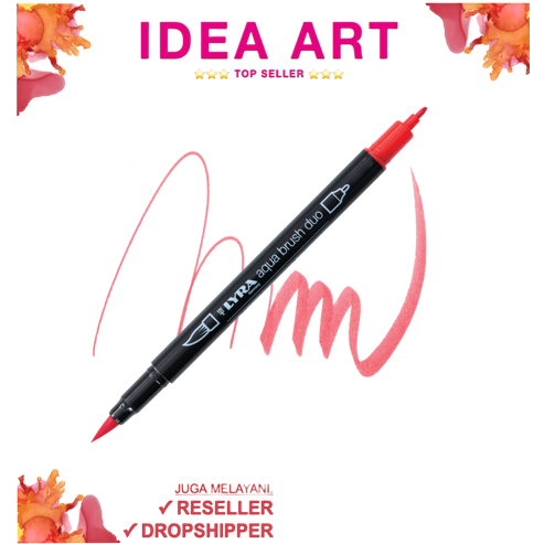 

Spidol Marker Dual Brush Pen Lyra Germany Aqua Brush Duo Permanent Pale Geranium Lake 6520021 - Satuan