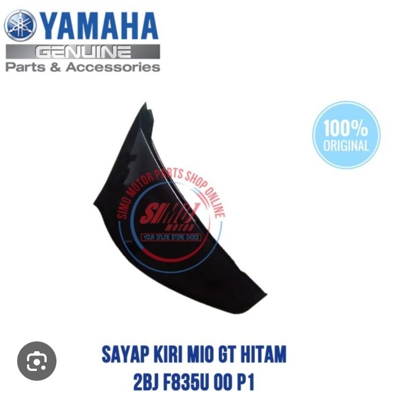 sayap depan kiri lh mio gt hitam ori yamaha (2bj f835u 00 p1)