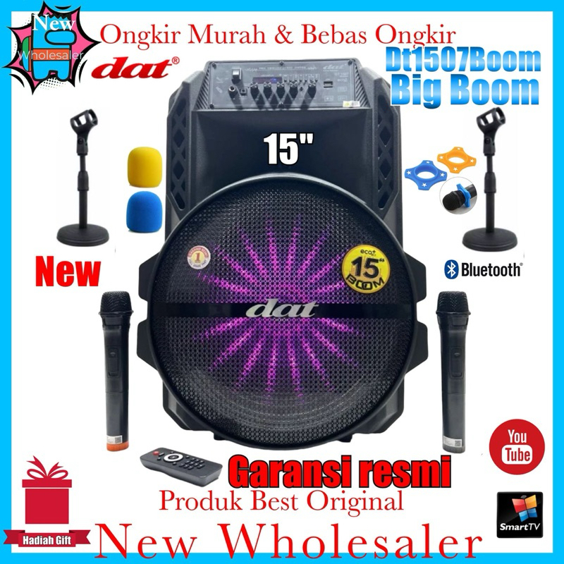 Speaker Aktif Wireless Portable Dat 15 inch Dt1507boom New original