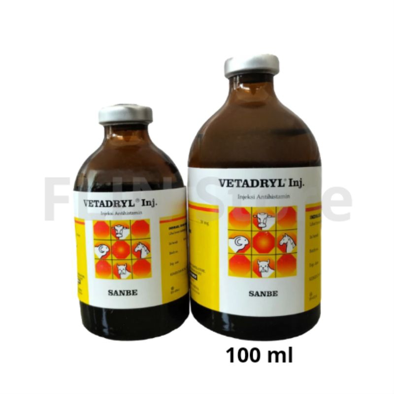 Vetadryl Inj 100 ml SANBE – Obat alergi hewan