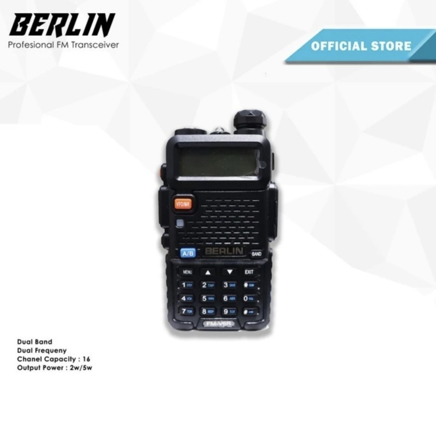 HANDIE TALKIE BERLIN FM V6 ORIGINAL GARANSI RESMI BERLIN