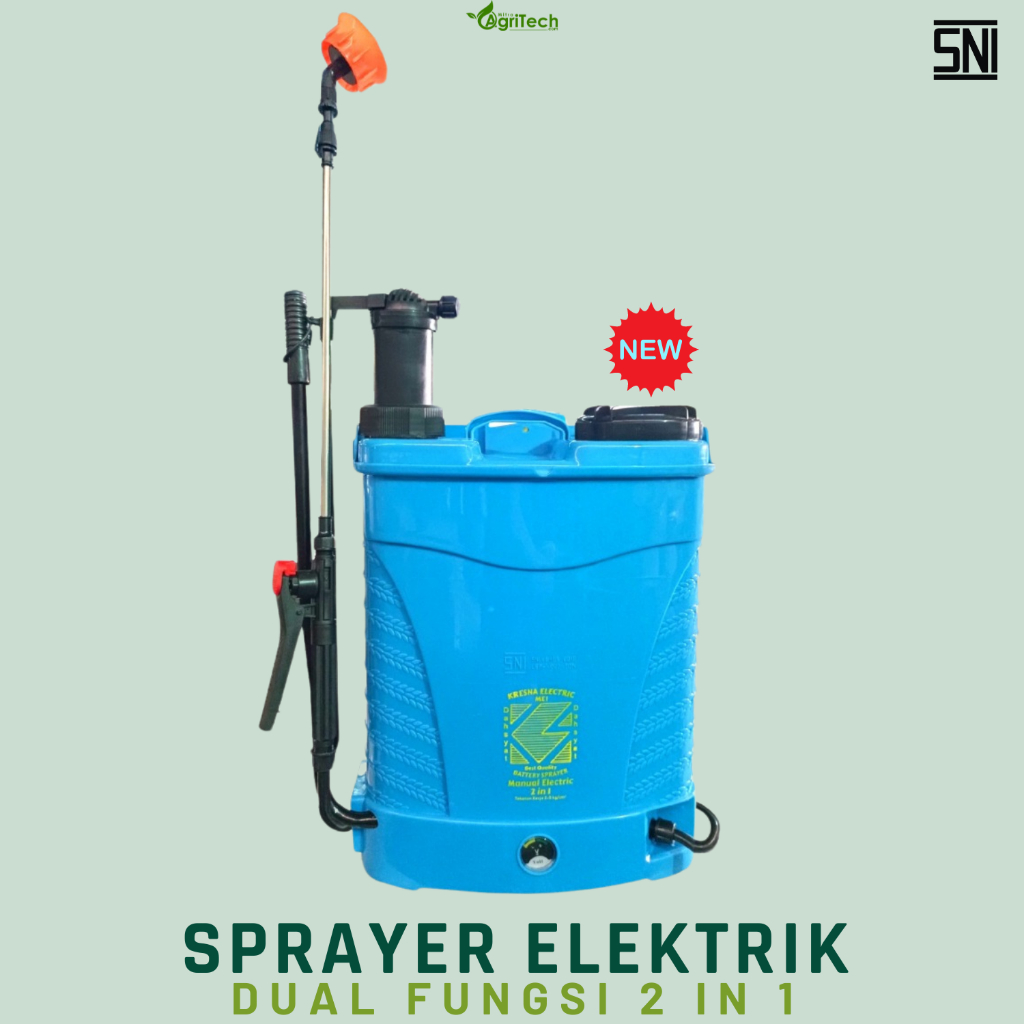 SPRAYER ELEKTRIK 2 FUNGSI 2 IN 1 MANUAL DAN OTOMATIS LISTRIK CAS 16 LITER MEREK KRESNA