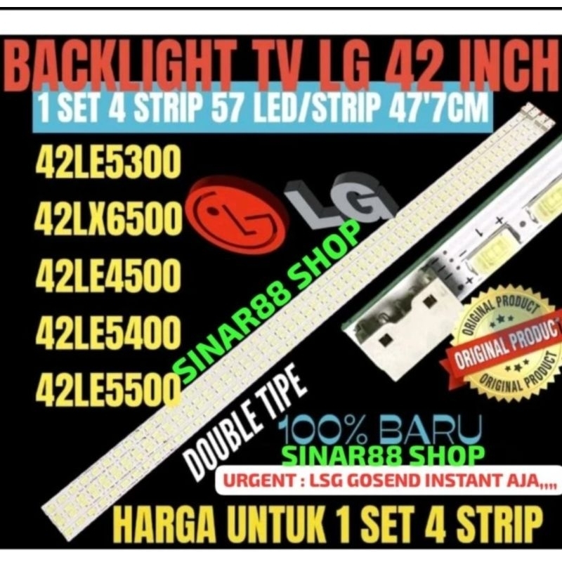 BACKLIGHT TV LG 42 INC 42LE5300 42LX6500 42LE4500 42LE5400 42LE5500
