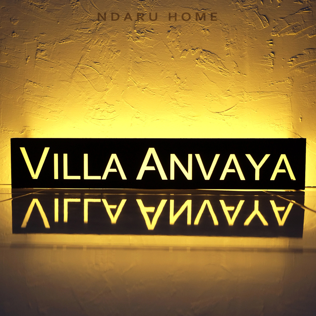 Custom Papan Nama dan Nomor Plat Besi Rumah / Cafe / Villa / Restaurant / Hotel