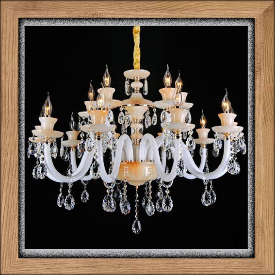 Lampu Hias Gantung Chandelier premium asli Crystal Lilin Onyx classic modern elegan light living din