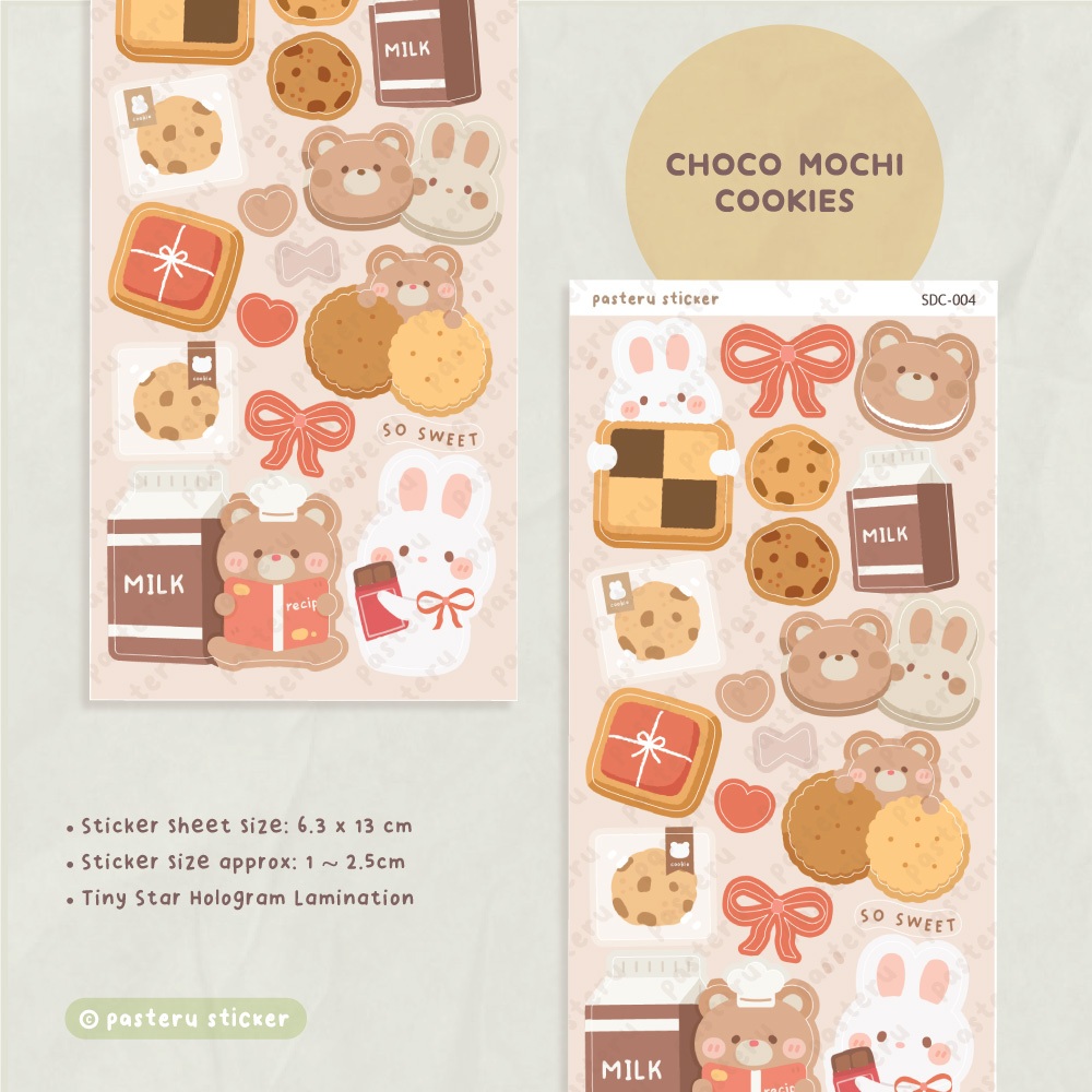 

Coco Mochi Cookies Deco | Vinyl Planner Journal Pasteru Sticker