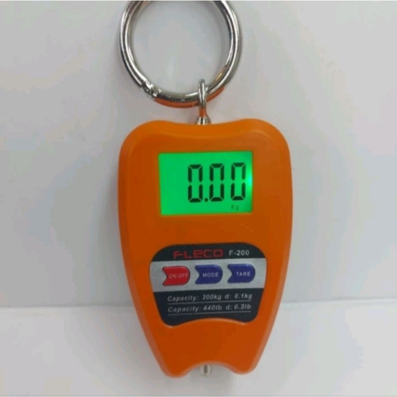 Timbangan Gantung digitalmerk // 8088 Fleco F 200kap 200kgcasing ABSpower batre A3 x 2 pcs timbangan