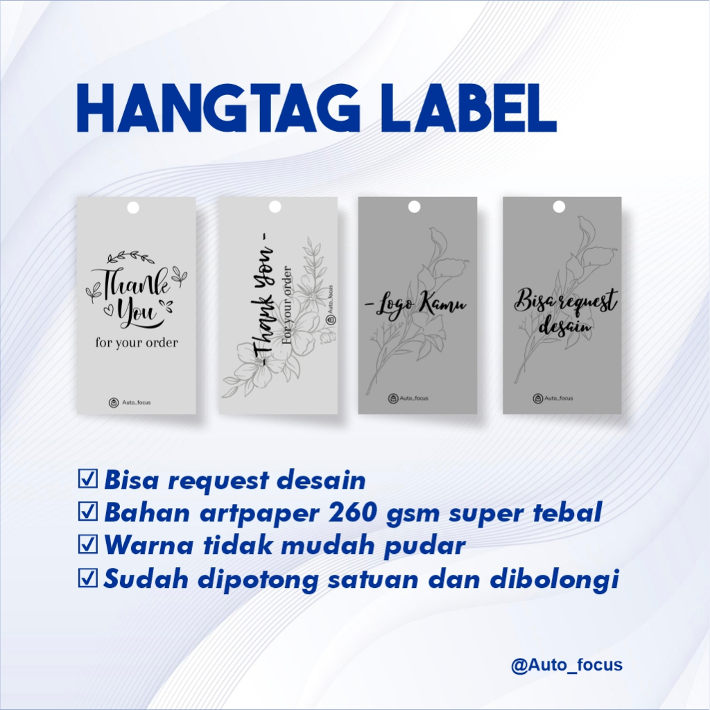 

Label Hangtag Baju / Hang Tag Custom / Label Crafters / FREE DESAIN