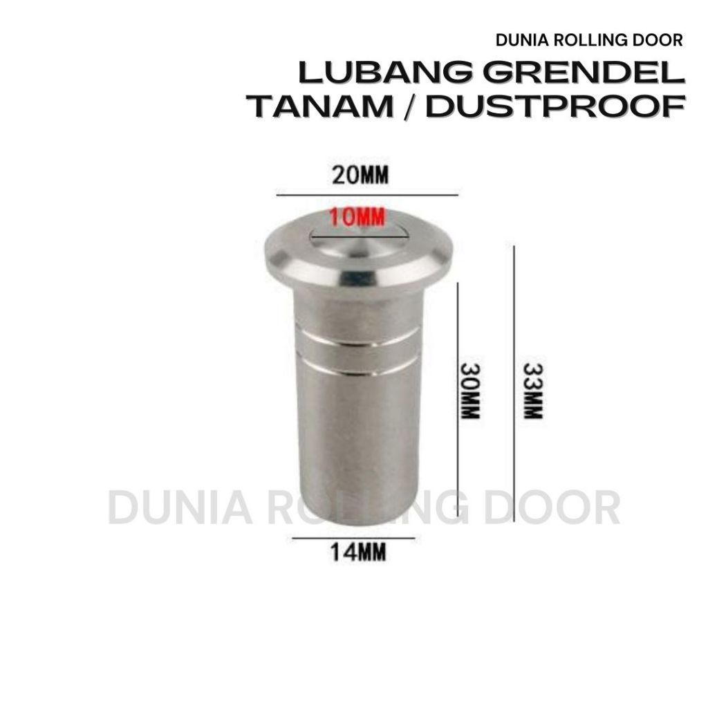 Dustproof 10mm Stainless Steel 304/ Lubang Grendel Tanam / Slot lantai Stainless Steel 10mm
