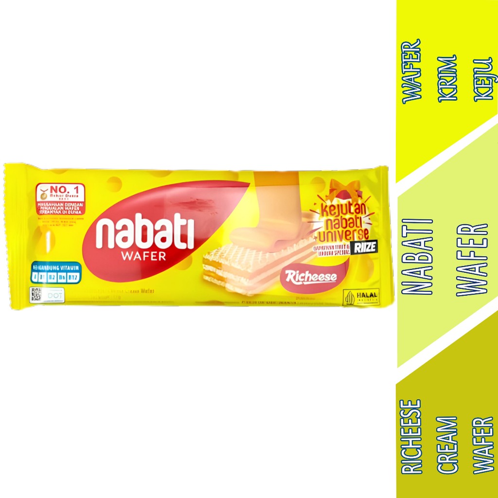 

Wafer Lapis Krim Keju - Nabati Wafer - Wafer Krim keju - 15gr