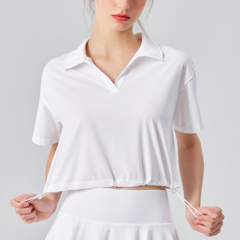 RB SAMMY Baju Golf Tennis Badminton Padel Wanita Korea Atasan Olahraga Cewek T-Shirt Kaos Baju Polo