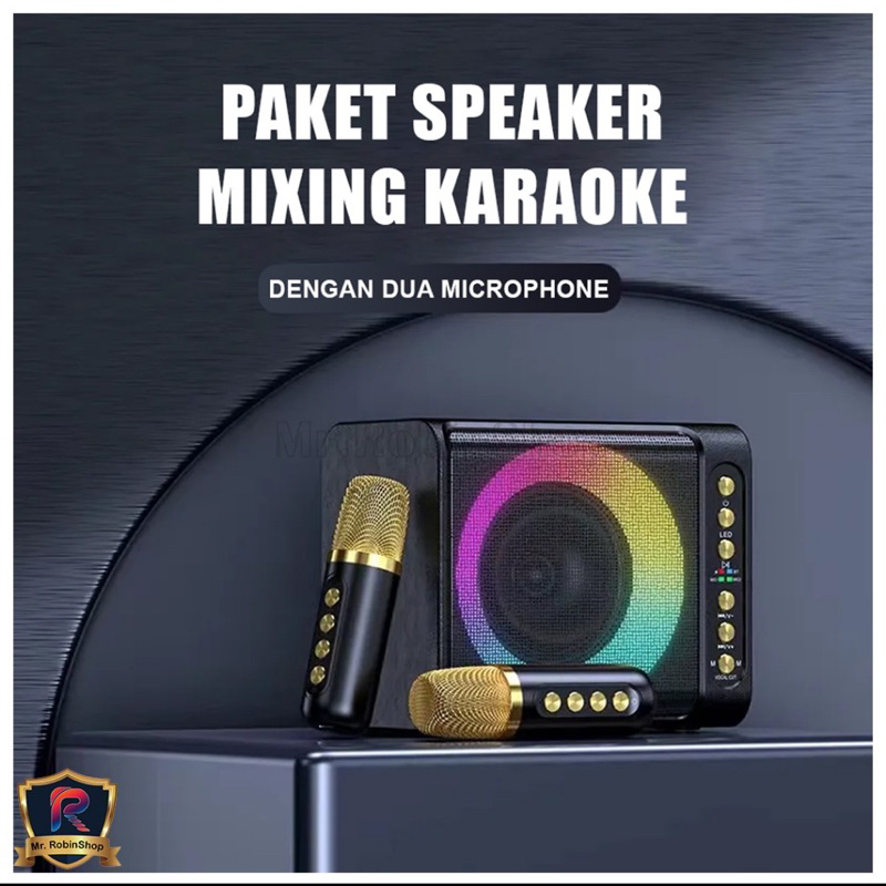 Fleco Speaker Power Full Karaoke Bonus 2Mic Karaoke