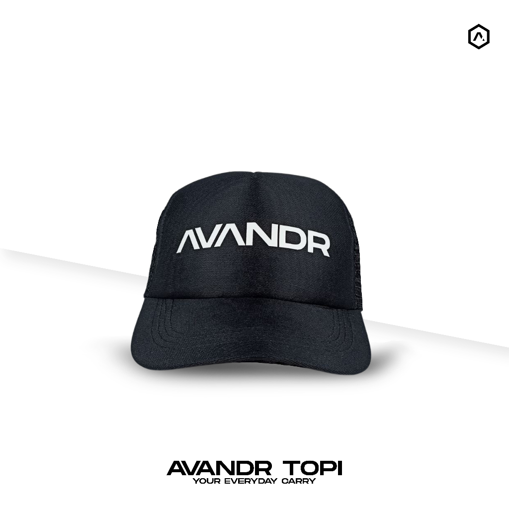 [SPECIAL LIVE] AVANDR TOPI TRUCKER HITAM POLOS JARING