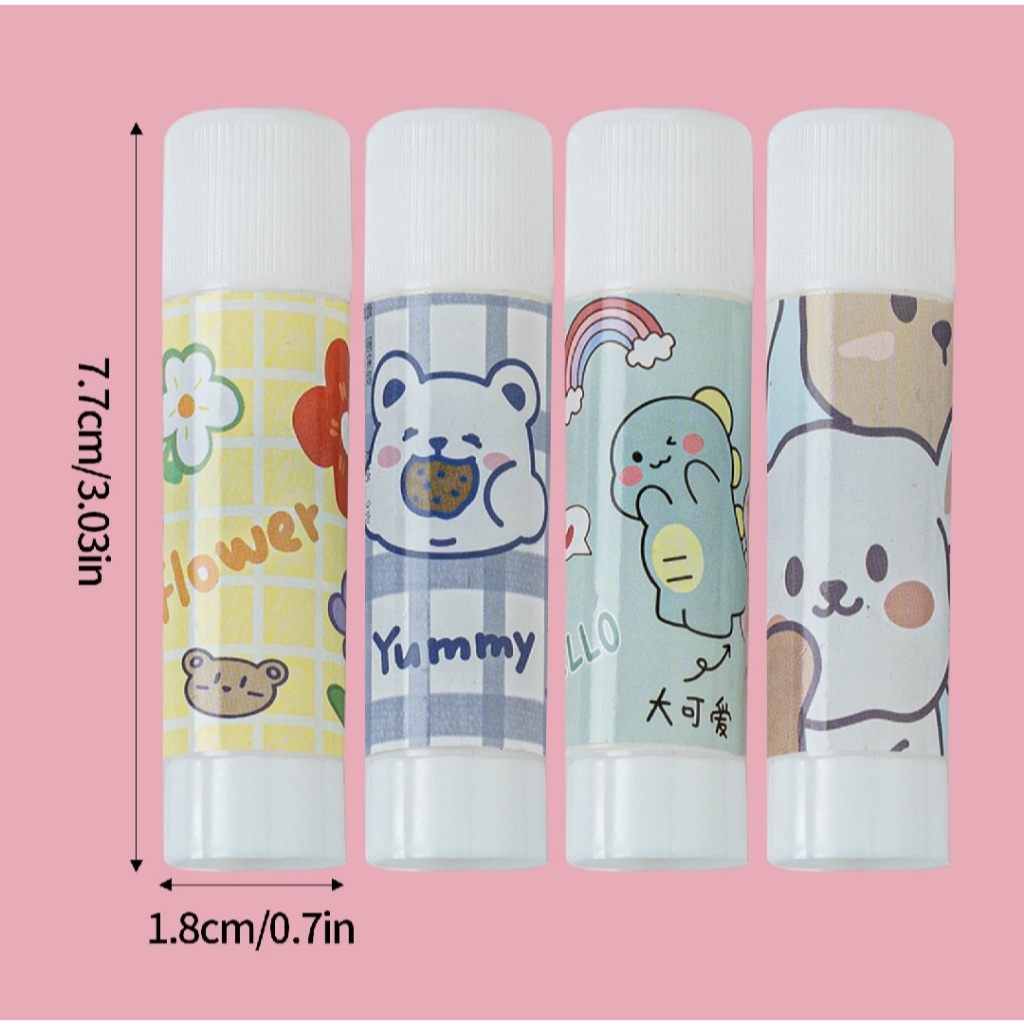 

Glue Stick / Lem Stik putar perekat kertas padat motif lucu