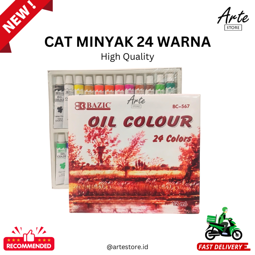 

Cat Minyak - Bazic Oil Color Set 24 Warna