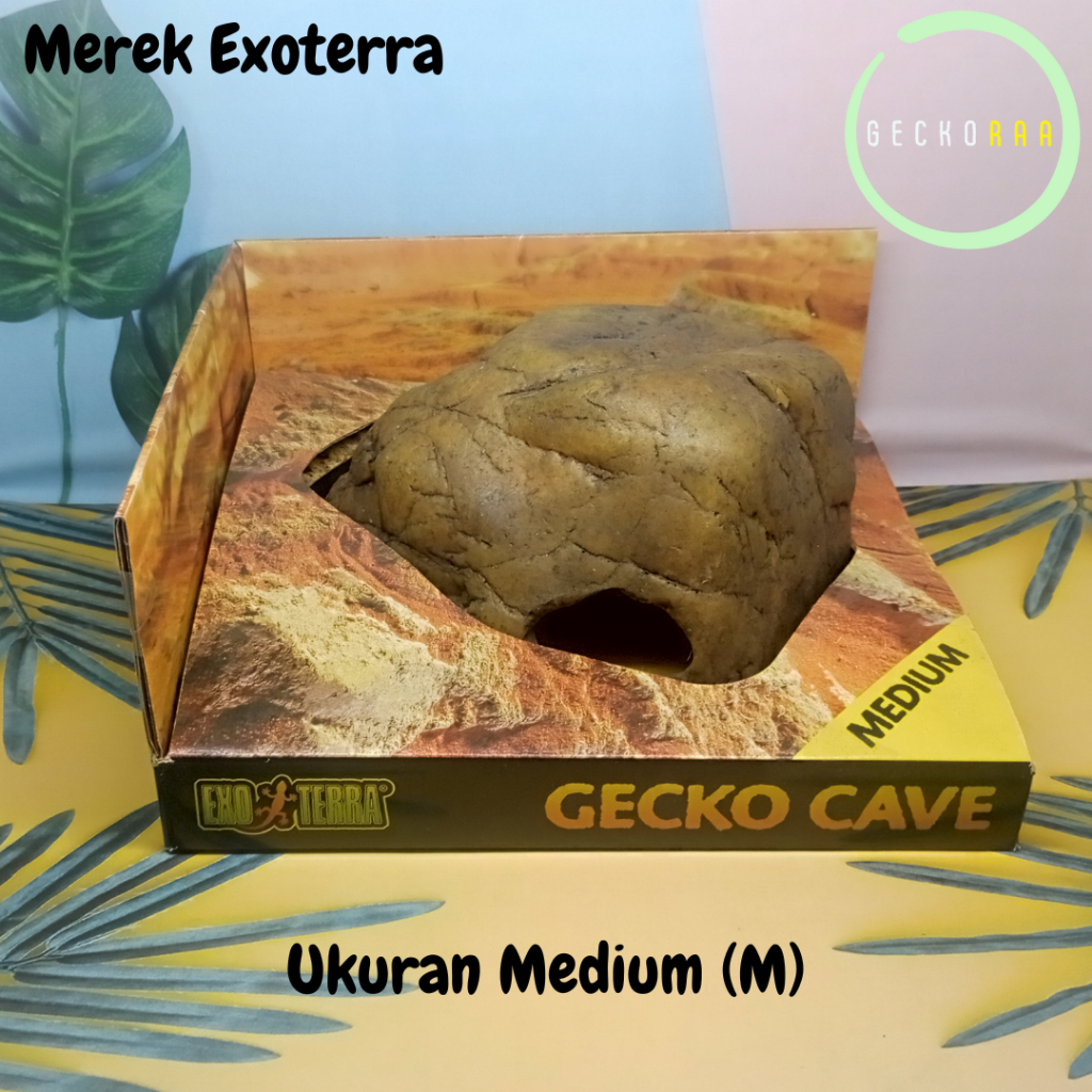 Hiding Cave Exoterra Reptil Reptile Gecko Cave Tempat Sembunyi Gua AFT Ukuran Medium (M)