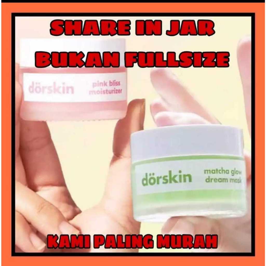 SHARE IN JAR DORSKIN Matcha Glow Dream Mask Pink Bliss Moisturizer