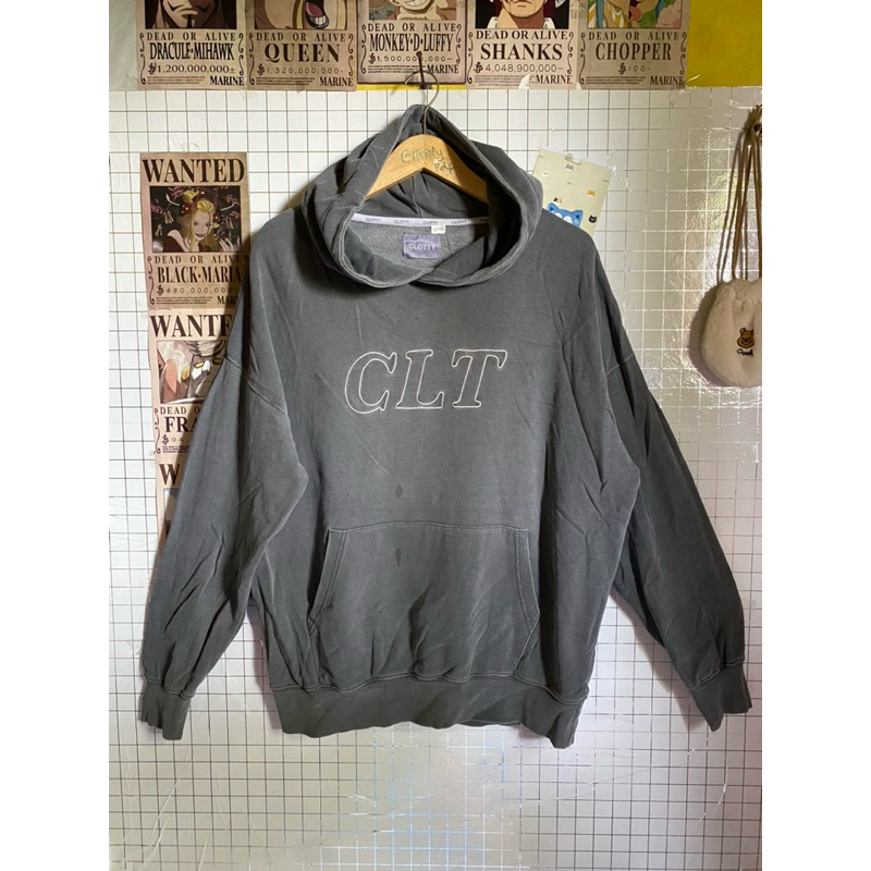 HOODIE CLOTTY DARKGREY BORDIR SCND ORIGINAL MURAH