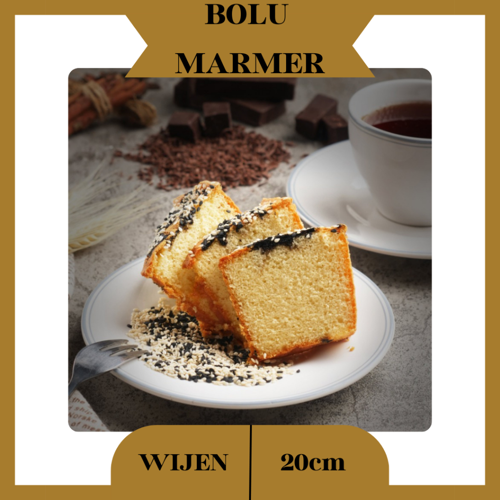 

NOB Kue Bolu / Marmer Cake / Bolu Marmer Panggang / Cake Marmer Wijen
