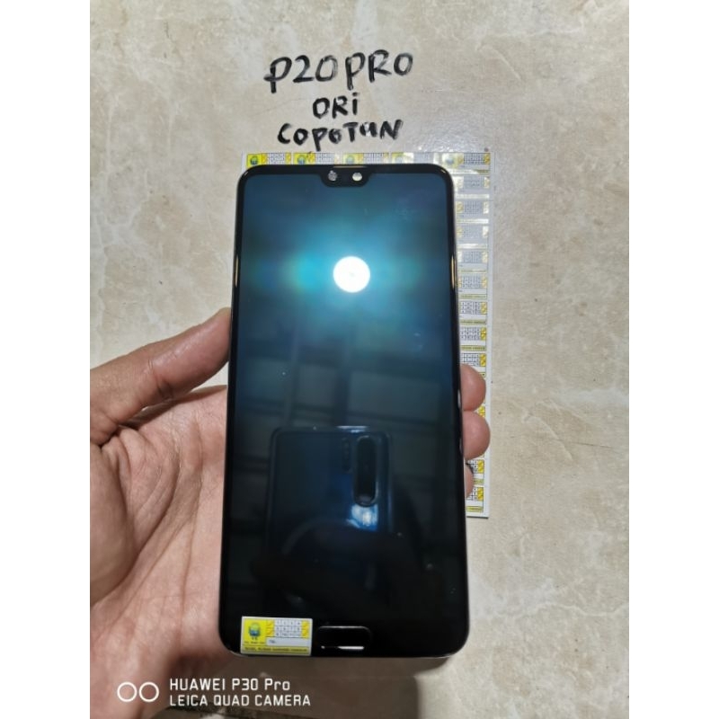 lcd plus frame huawei p20 pro original copotan warna bezel ungu