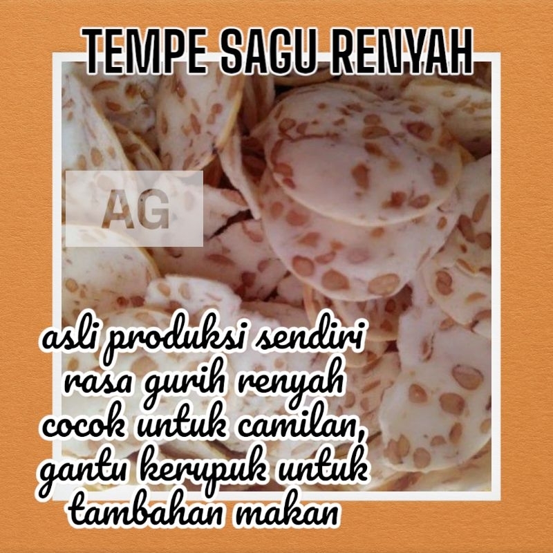 

tempe sagu asli gurih renyah 1 kg
