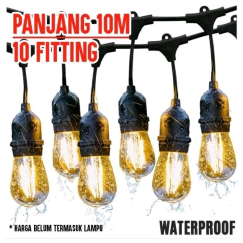 Fitting Lampu Gantung Outdoor Fitting Lampu cafe Lampu taman Fitting lampu meteran 5m10 Fitting, 10m